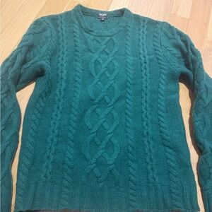 Todd Snyder Green Cable Knit Sweater